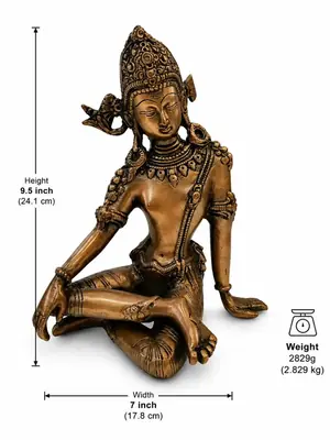 Indra Dev (इंद्र देव) Idol 9.5″ Copper Brass