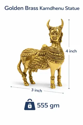 Kamdhenu Cow & Calf Vastu Idol (Small, 550g)