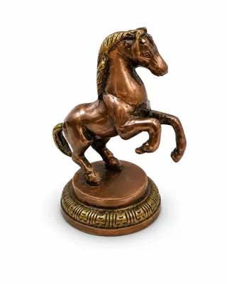 Brass Rearing Horse Idol