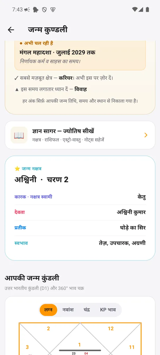 MahaJyotish ऐप — आपका जन्म नक्षत्र